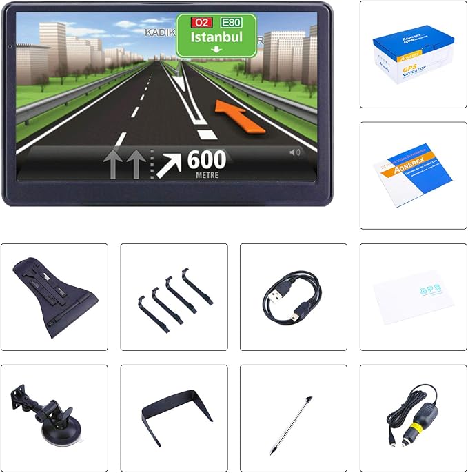 GPS Navigator for Car Truck RV, Latest 2025 Map, 7 inch Touch Screen Real Voice - Image 7