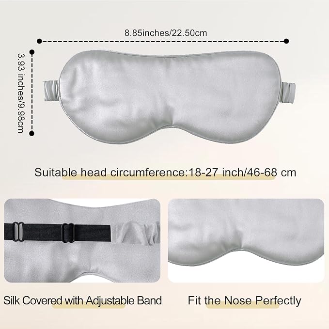 ZIMASILK Adjustable 100% 22 Momme Mulberry Silk Sleep Mask - Image 4