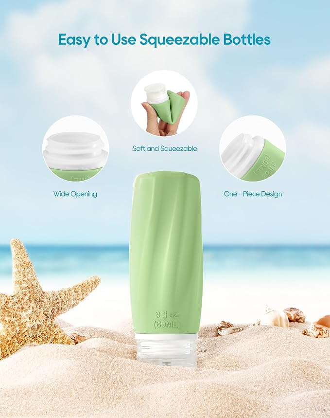 Morfone Travel Bottles for Toiletries, 3oz Tsa Approved Travel Size Containers - Image 2