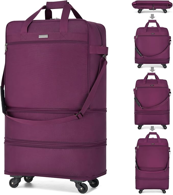 Hanke Suitcases with Wheels Expandable Foldable Luggage Bag Suitcase by Hanke