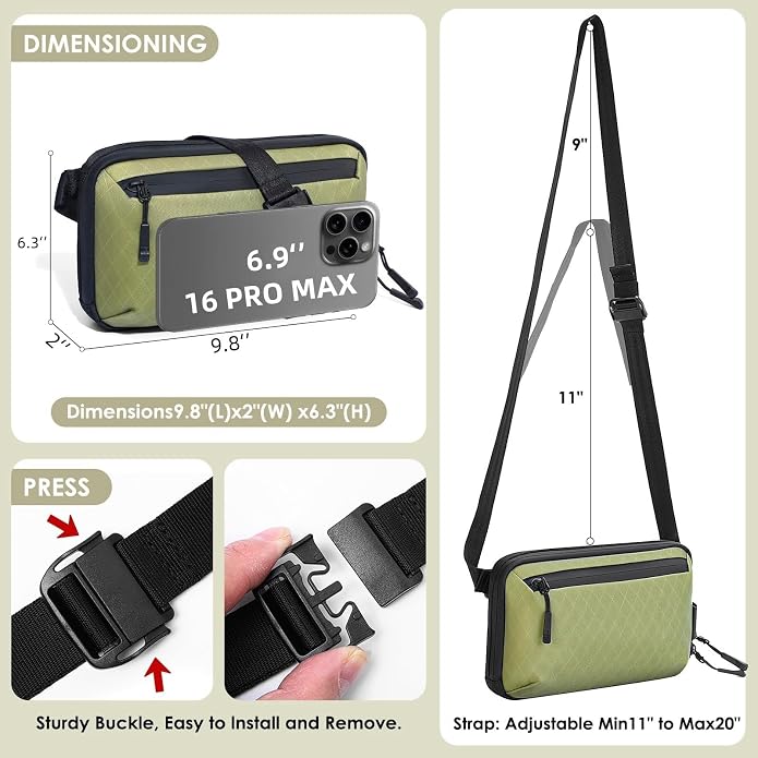 Electronics Organizer Tech Travel Pouch – Waterproof Nylon Diamond Quilted & - Image 3