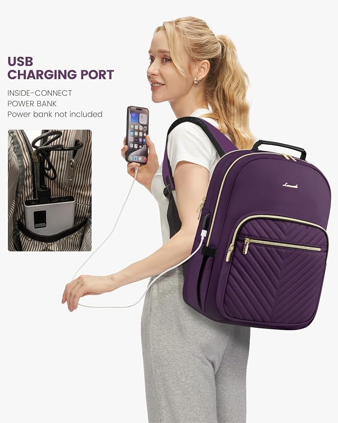 LOVEVOOK Laptop Backpack Purse for Women, Work Travel Computer Bags, College - Image 5