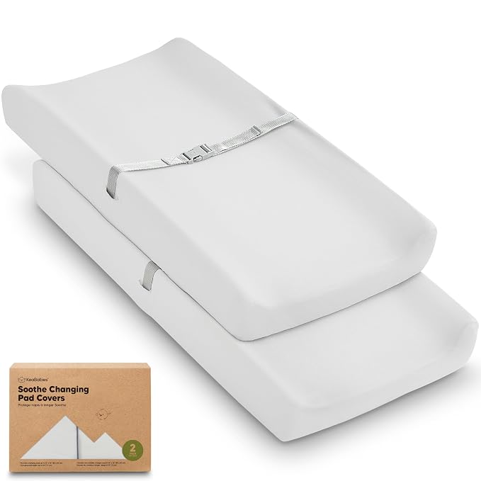 2-Pack Organic Changing Pad Covers by KeaBabies