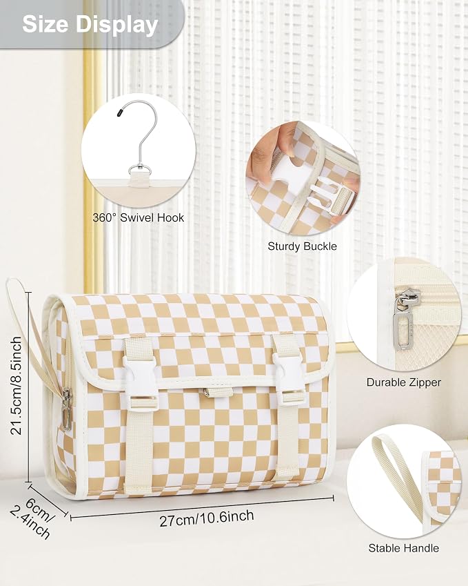 Relavel Hanging Toiletry Bag for Women, Hanging Makeup Organizer - Image 3