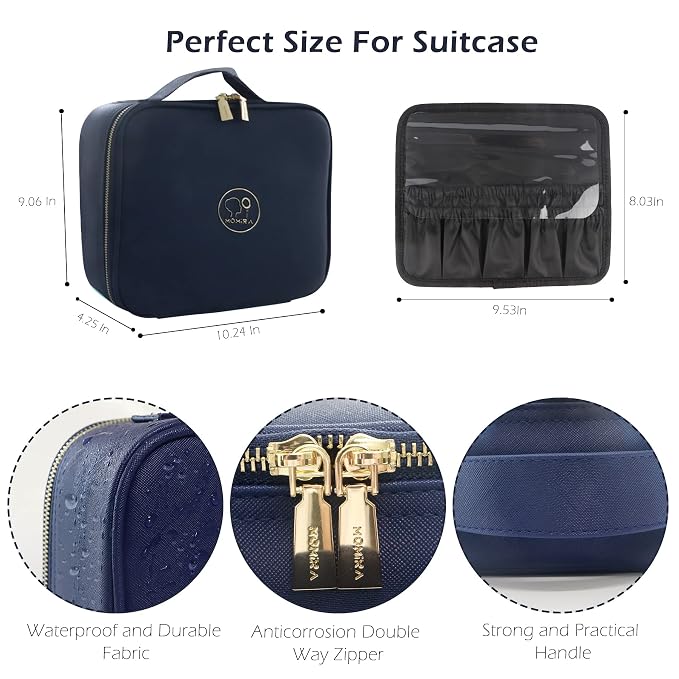 MOMIRA Travel Makeup Bag Cosmetic Bag Makeup Organizer Bag - Image 2