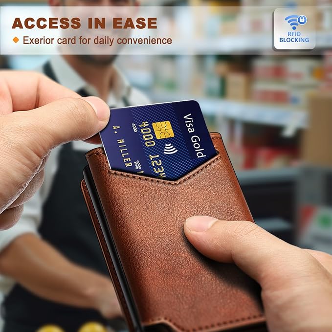 BULLIANT Men Wallet Leather Wallet Card Holders Money Clip - Image 6