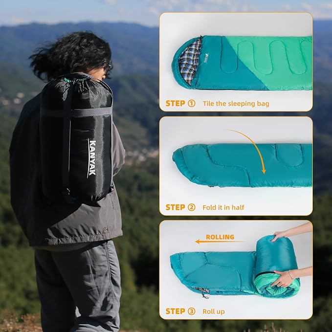 Camping Sleeping Bag, 32℉ Sleeping Bags - Image 5