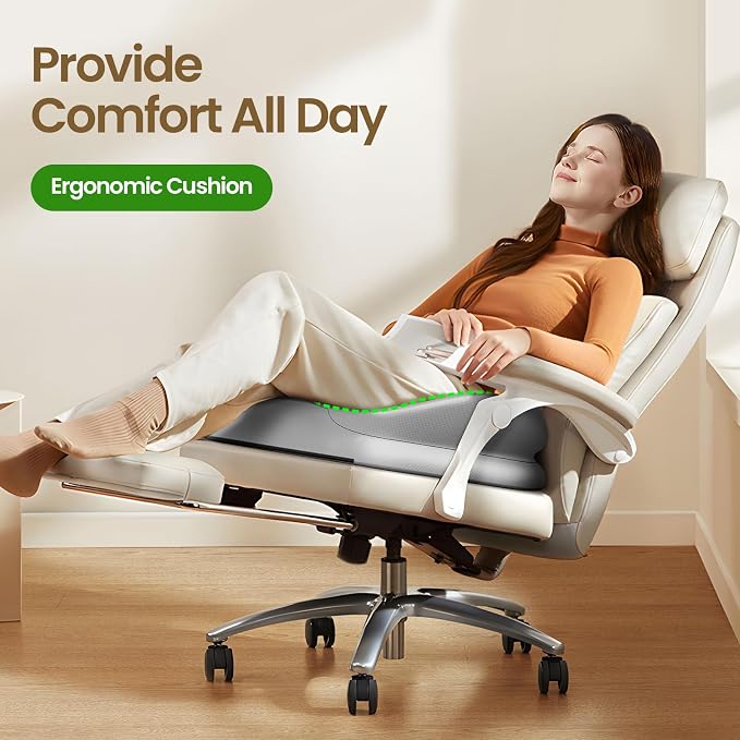 Benazcap Large Seat Cushion for Office Chair Memory Foam Coccyx Pain Relief - Image 2