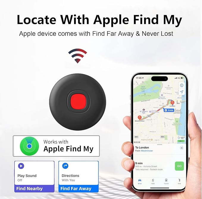 Air Tracker Tags-4Pack, IP68 Waterproof Smart Tag Tracker, Key Finder and Item - Image 2