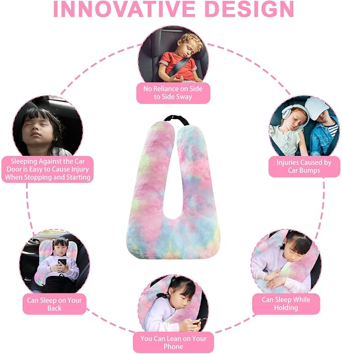 Travel Pillow, Travel Pillow for Kids, Sleeper Hold Pillow Travel, Removable - Image 5
