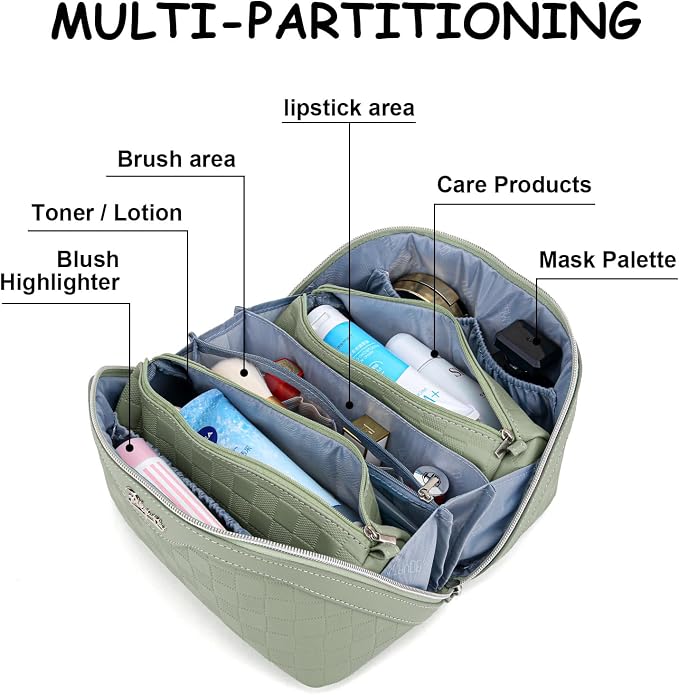 Travel Makeup Bag Organizer Cosmetic Bag: 3 Pcs Set Make up Bags - Image 5