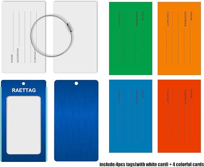 Luggage Tags Metal Suitcase Tags Travel Bag ID Identifier Luggage Tag - Image 3