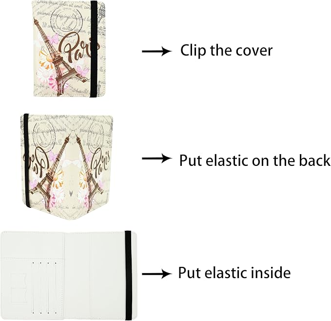 Eiffel Tower Passport Holder for Women and Men PU Leather Passport Cover for - Image 4