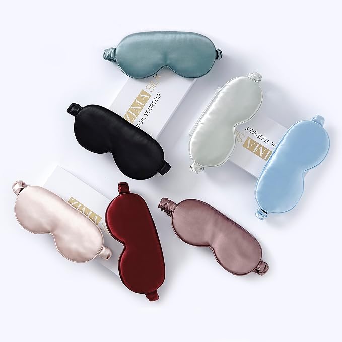 ZIMASILK Adjustable 22 Momme 100% Mulberry Silk Sleep Mask, 3D Contoured Cup - Image 7
