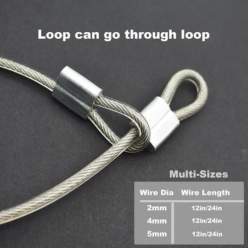 10 Pcs 2mm Wire 24 inch Vinyl Coated Stainless Steel Cable - Image 2
