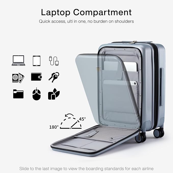Hanke Grace Expandable Carry On Luggage - Image 11