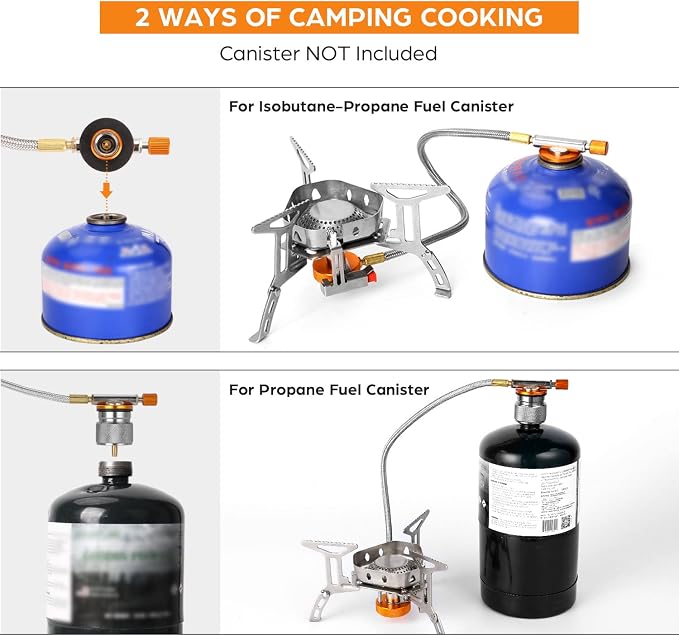 Odoland 3500W/6800W Windproof Camp Stove Camping Gas Stove - Image 2
