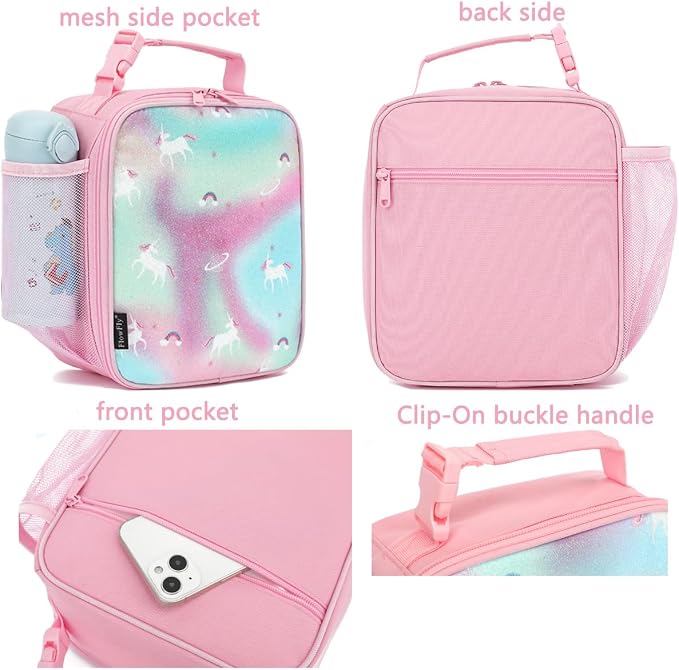 FlowFly Kids Lunch box Insulated Soft Bag Mini Cooler Back to School Thermal - Image 4
