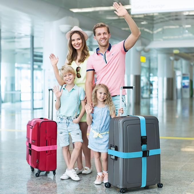Eccliy 12 Pack Luggage Straps Suitcase Belts Wide Adjustable Packing Straps - Image 7