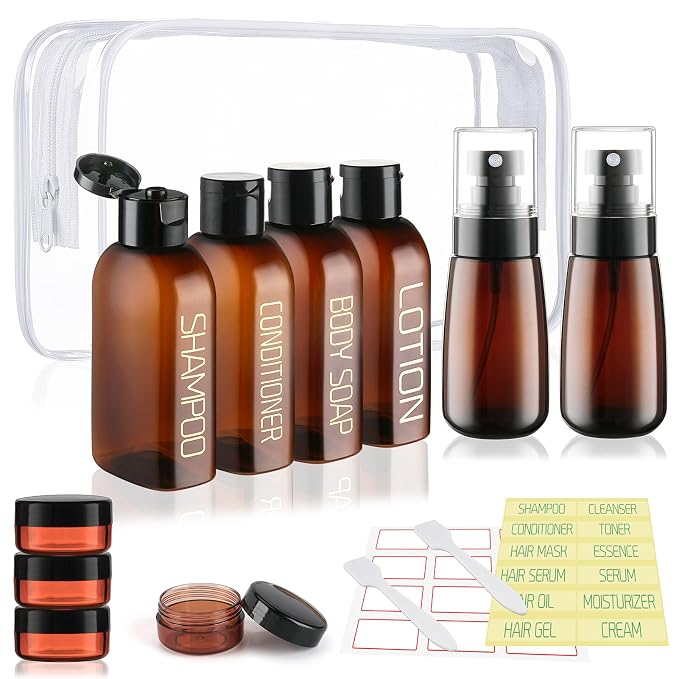 Cosywell Travel Bottles for Toiletries 10PCS TSA Approved Shampoo and by Cosywell