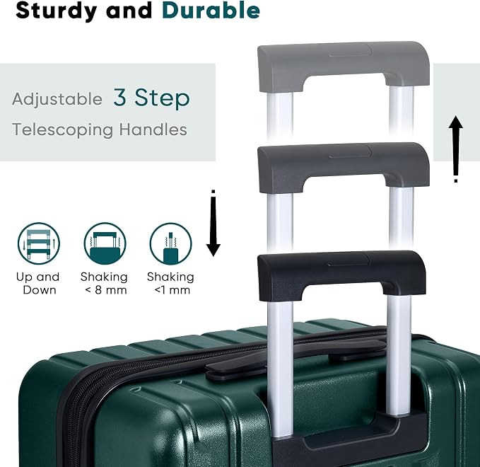 SHOWKOO Luggage Sets 3 Piece 100% PC Ultra Tough Hardside Expandable Suitcases - Image 5