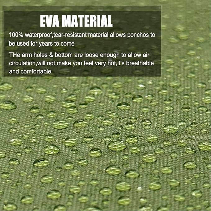 Rain Coats - Reusable EVA Rain Ponchos - Image 5