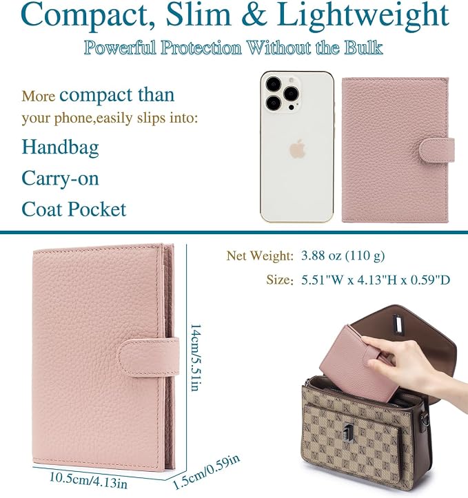 Leather RFID Slim Passport Holder - Image 5
