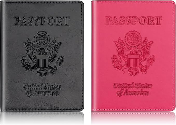 Passport Holder 2Pcs, Passport Cover Wallet Case - Image 8