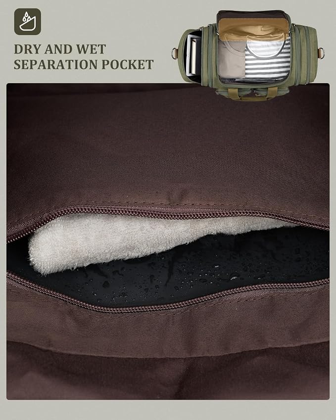 Gonex Canvas Duffle Bag for Travel, Expandable Water Resistant 50L Carry on - Image 3