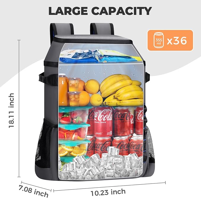 Heytrip Backpack Cooler 36/54 Cans Insulated Waterproof Cooler Bag - Image 8