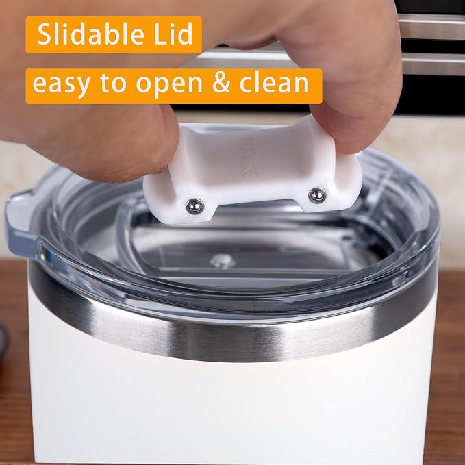 White 20 oz Stainless Steel Double Wall Vacuum Insulated Tumbler - Image 2