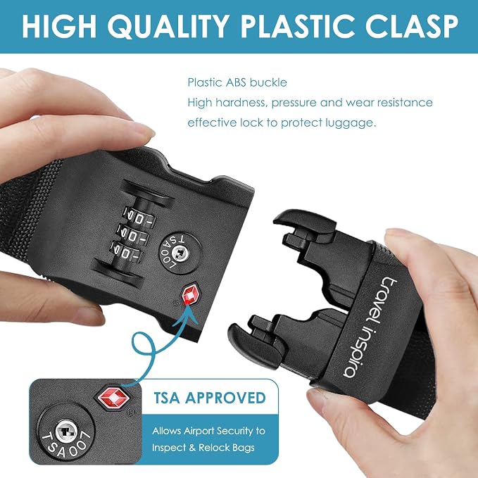 Travel Inspira Luggage Straps for Suitcases - Image 4