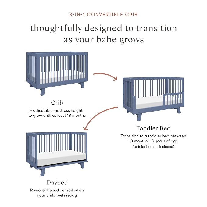 babyletto Hudson 3-in-1 Convertible Baby Crib - Image 7