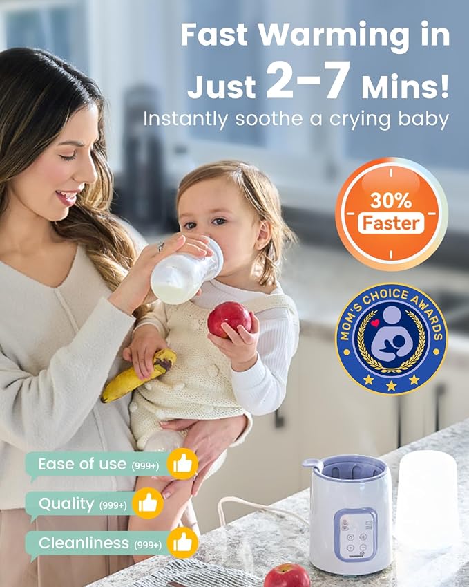 GROWNSY Bottle Warmer, 8-in-1 Fast Baby Bottle Warmer - Image 2