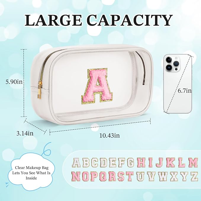 YOOLIFE Initial Travel Makeup Bag Pouch - Image 4