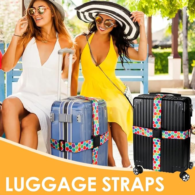 Adjustable Travel Luggage Strap Suitcase Belt Travel Bag Accessories 1.96 in W - Image 4