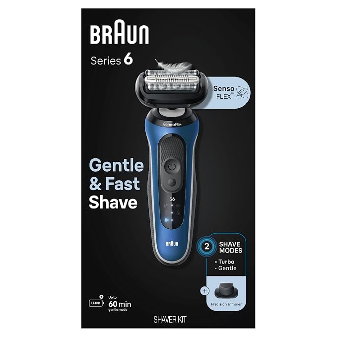 Braun Electric Shaver for Men, Series 6 6120s, Wet & Dry Shave, Turbo & Gentle - Image 8
