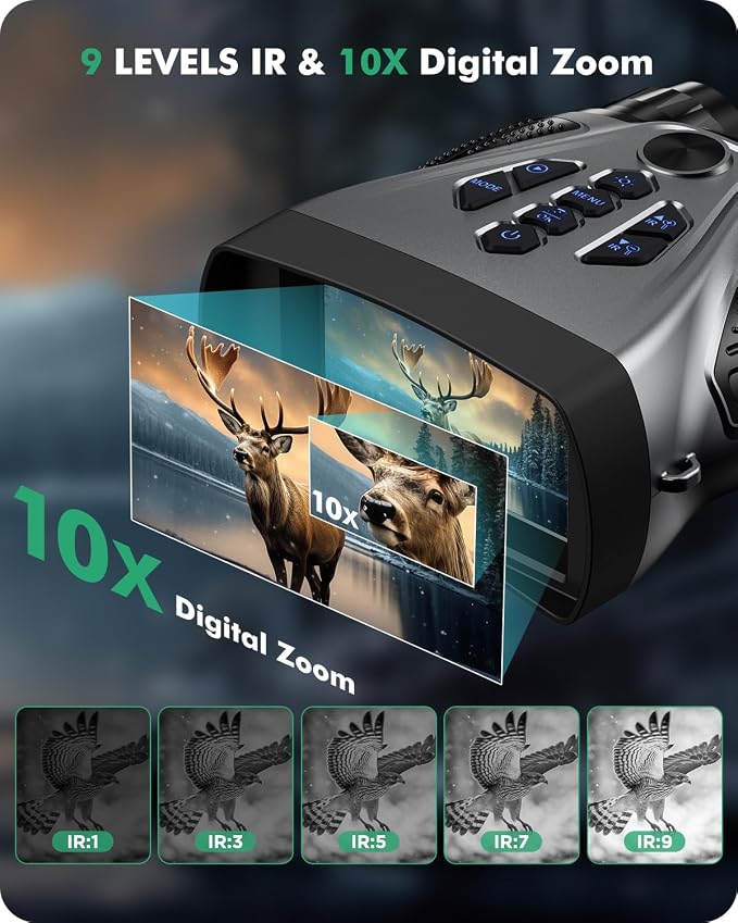 Night Vision Goggles, 4K Night Vision Binoculars, 4.0" HD Screen Binoculars - Image 2