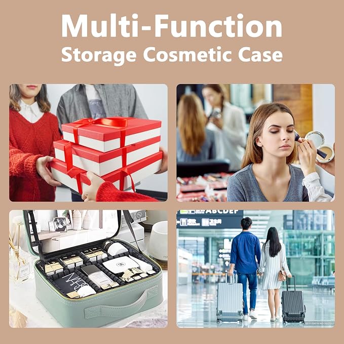 Travel Makeup Bag for Women and Makeup Artists Cosmetic Organizer Large Makeup - Image 6