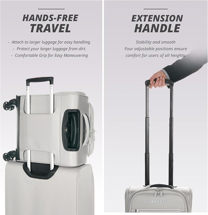 Verage Under Seat Luggage with Wheels, Softside Small Suitcase Spinner Carry On - Image 5