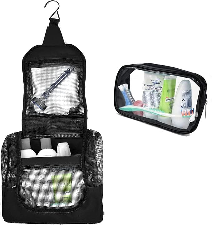 The Fine Living Co. Portable Hanging Shower Caddy Organizer Bag Quick Dry Mesh by TheFineLivingCompany