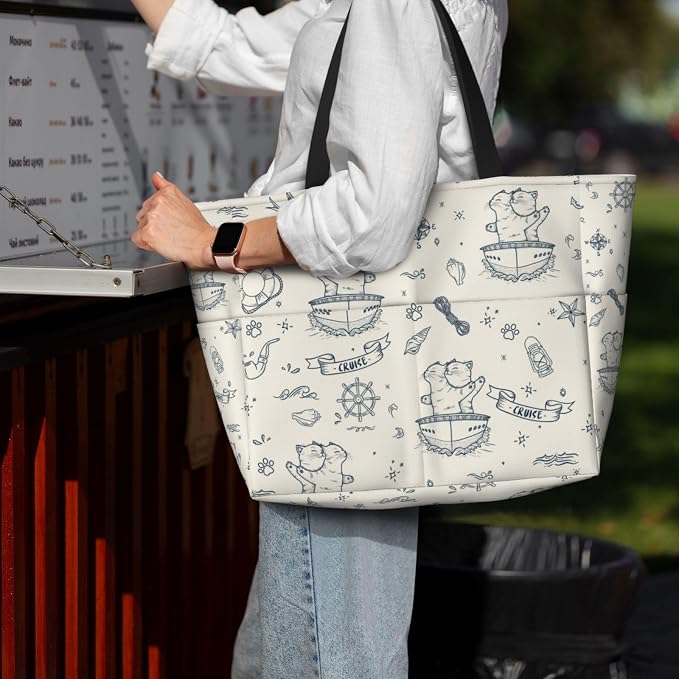 Beach Bag for Women Beach Tote Bag Waterproof Sandproof Large Bags - Image 7