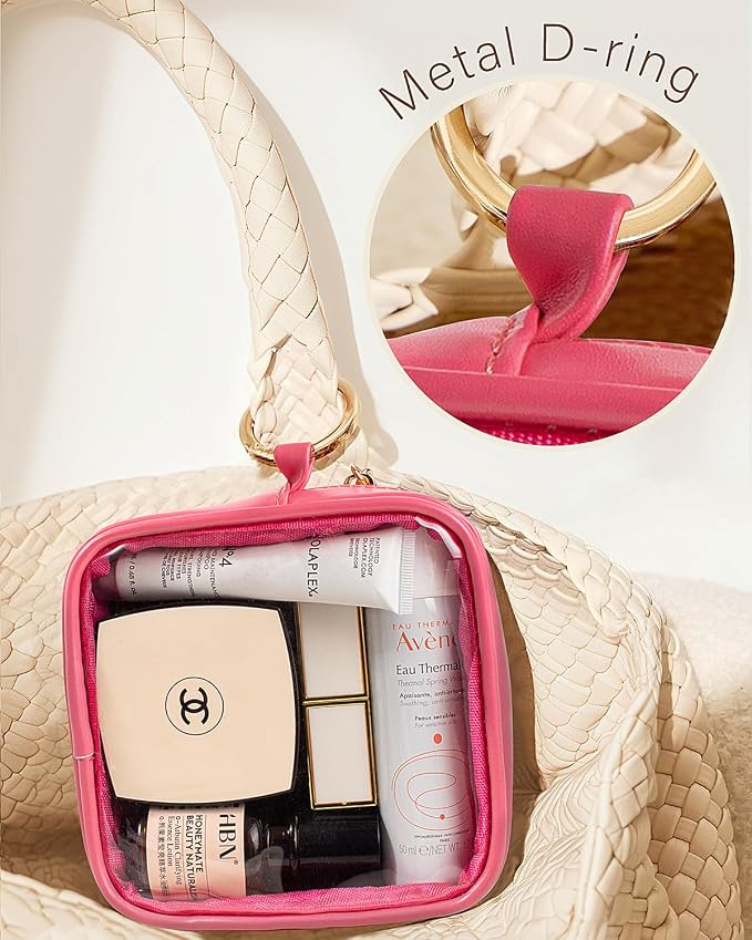 2 Pack Clear Toiletry Bag, Portable Travel Makeup Pouch - Image 7