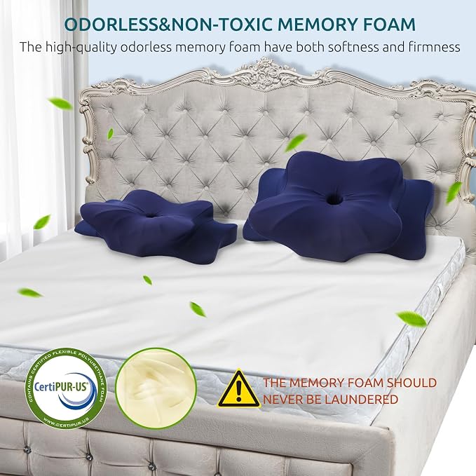 DONAMA Cervical Pillow for Neck and Shoulder, Contour Memory Foam Pillow - Image 4