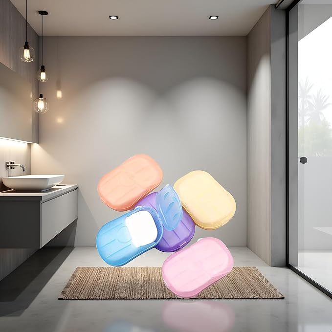 5 Boxes 500 Sheets Disposable Soap Paper Hand Cleaner Fragrance Mini Color Soap - Image 8