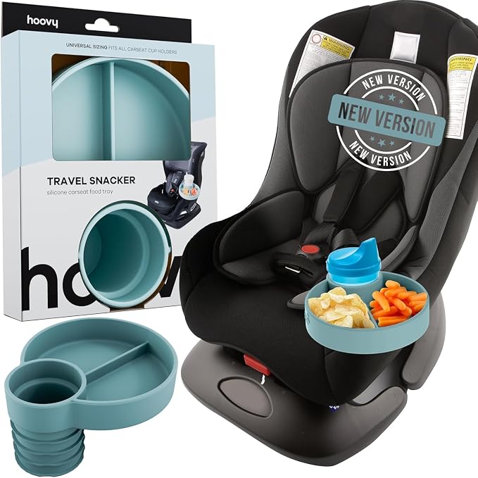 Silicone Cup Holder Tray for Car Seat, Booster Seat, Stroller by Hoovy