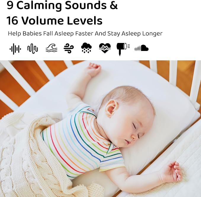 Moonybaby Portable Sound Machine, Baby Sleep Soothe, 9 Soothing Sounds - Image 3