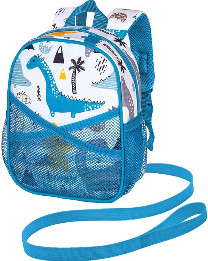 AGSDON Toddler Backpack with Leash, 9.5" Baby Dinosaur Safety Leashes Removable by AGSDON