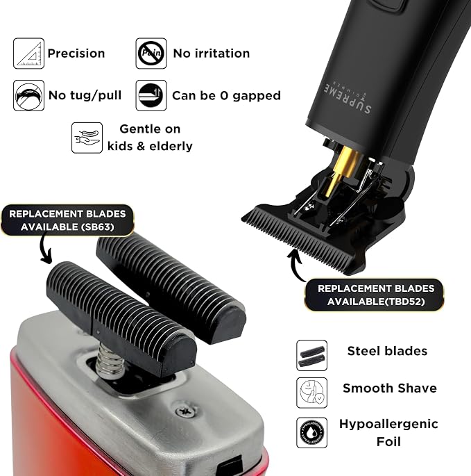 Supreme Trimmer 2-in-1 DLC T-Shaper Trimmer & Crunch Foil Shaver | STF602 - Image 3