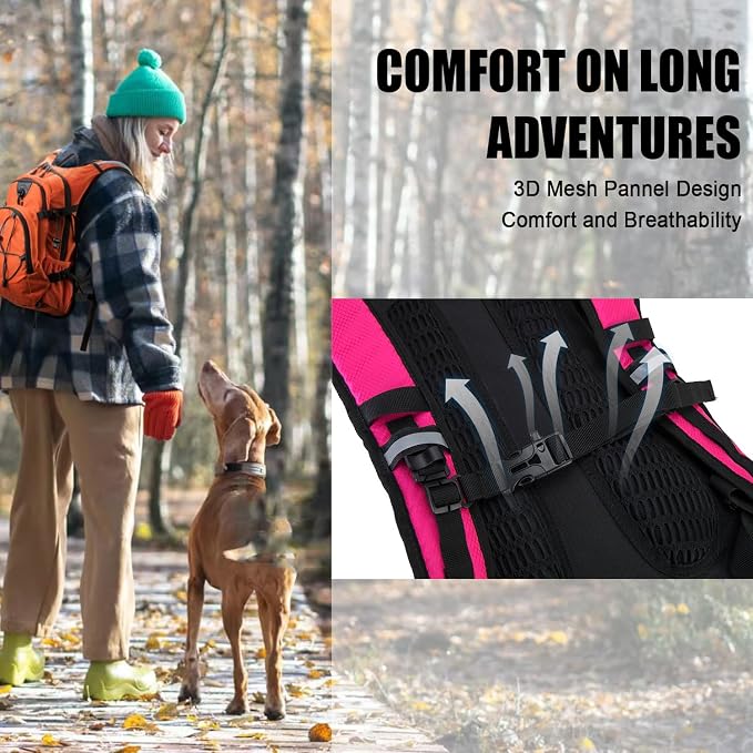 Hydration Backpack Pack with 2L Water Bladder 18L Hiking Backpack Women Men - Image 5